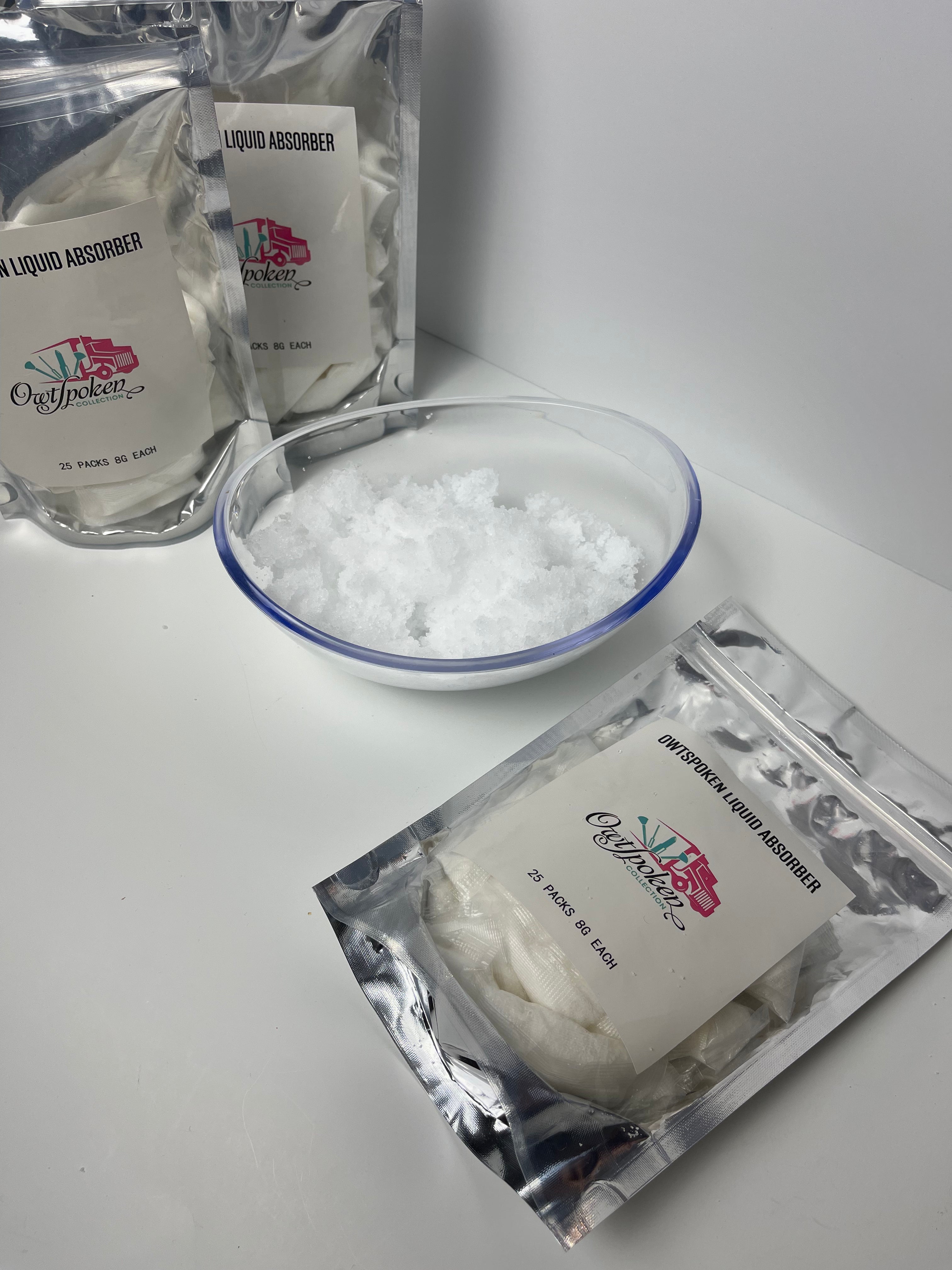 25 Owtspoken Liquid Absorber Bags 8 Grams Each Bag
