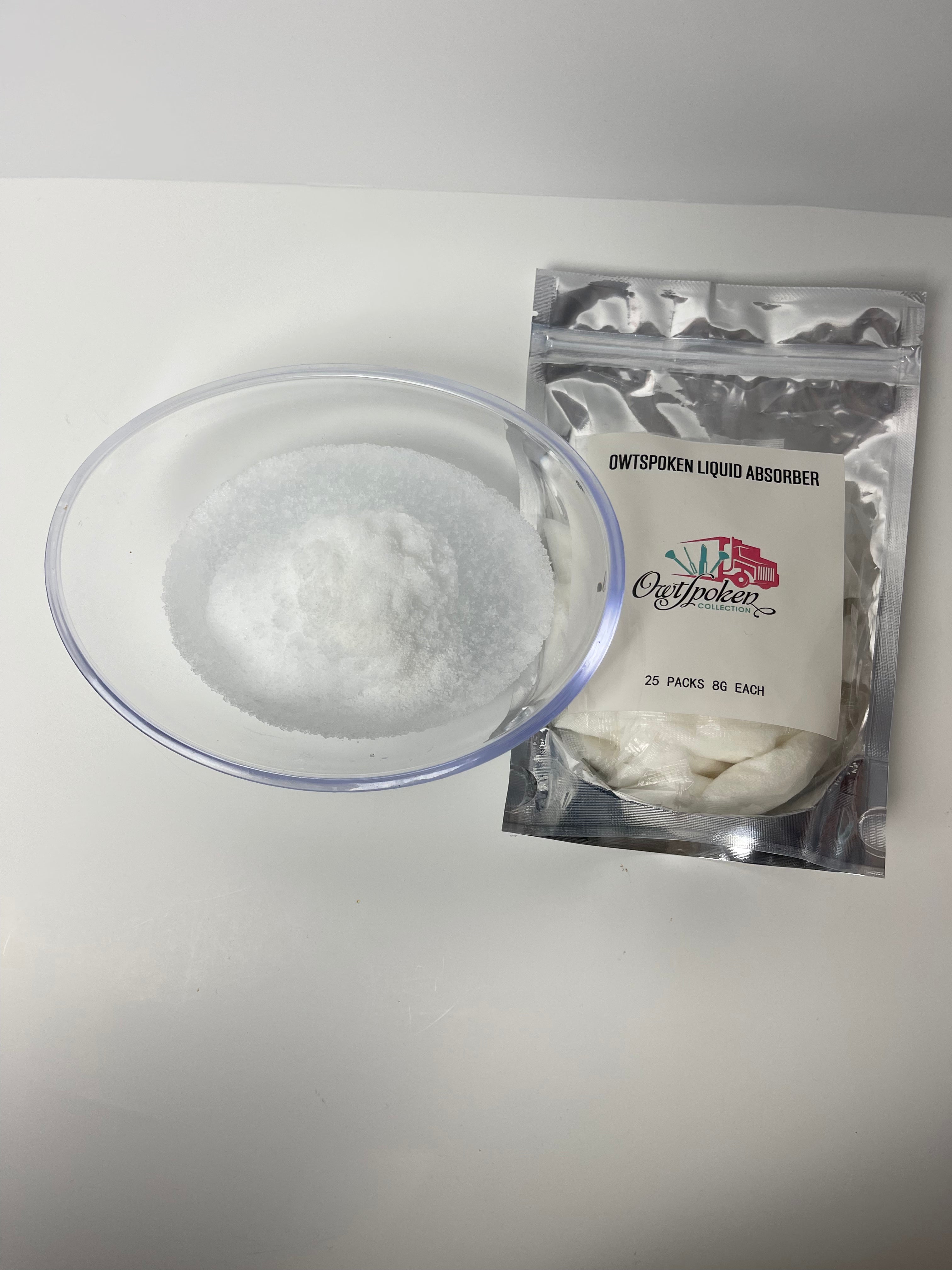 25 Owtspoken Liquid Absorber Bags 8 Grams Each Bag
