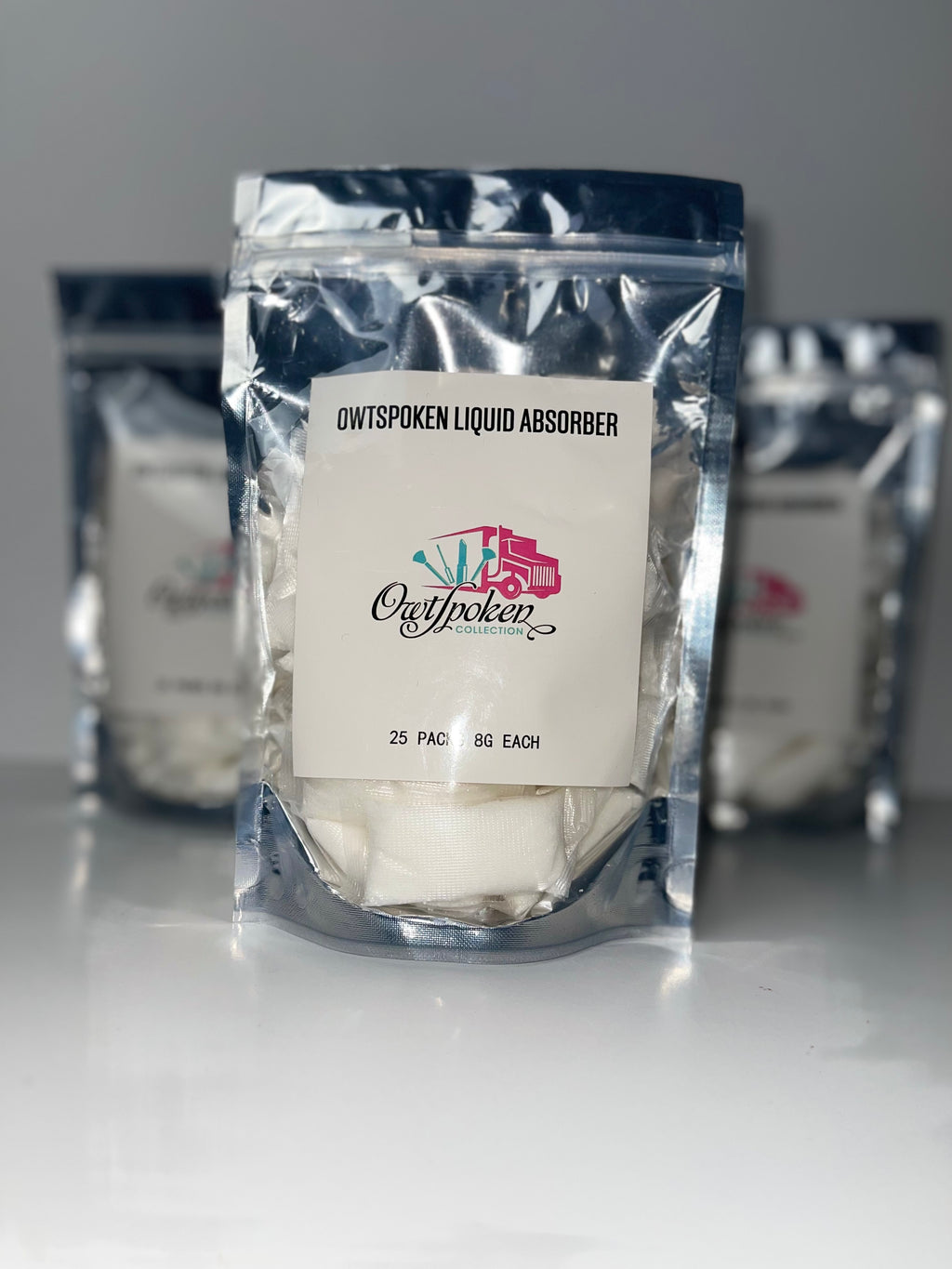 25 Owtspoken Liquid Absorber Bags 8 Grams Each Bag